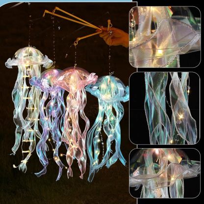 Iridescent Jellyfish LED Hanging Light ✨（4pcs in 1 set） 