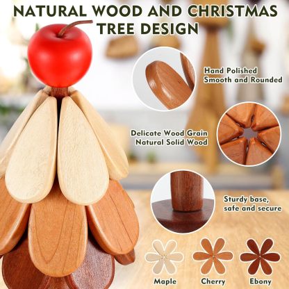 Natural Wooden Tree Trivets for Hot Dishes
