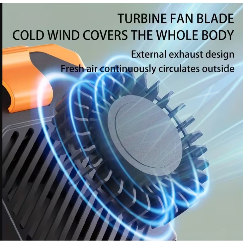 Wearable Waist Turbo Fan & Power Bank with Desktop Stand
