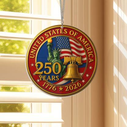 America 250th Anniversary USA 4th Of july Suncatcher
