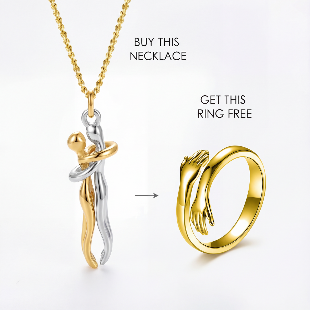 🏆35K+ SOLD! Couple's Hug Necklace（Gift box packaging🎁）