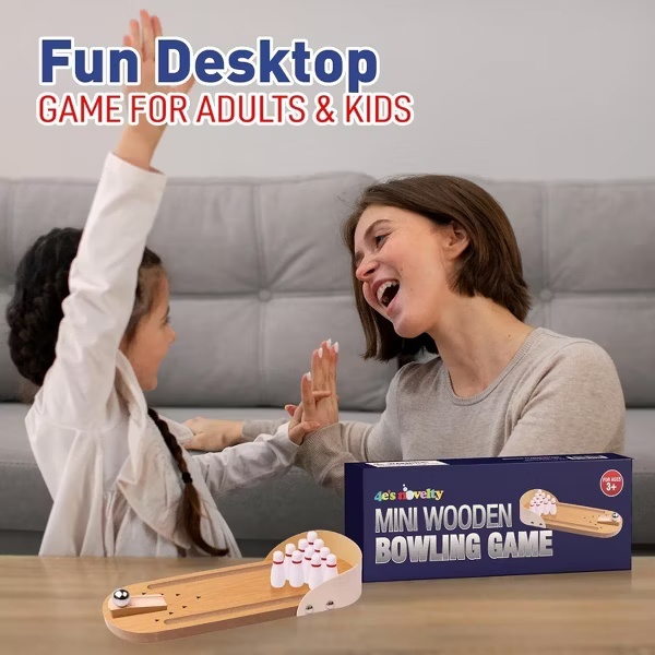 Mini Tabletop Bowling Game Set – Desktop Fun for Kids & Adults