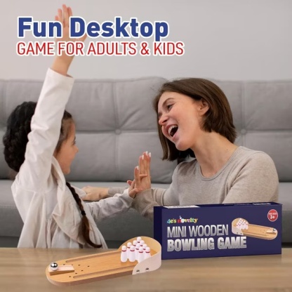 Mini Tabletop Bowling Game Set – Desktop Fun for Kids & Adults