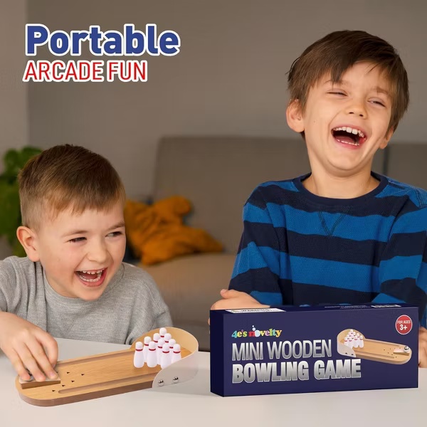 Mini Tabletop Bowling Game Set – Desktop Fun for Kids & Adults