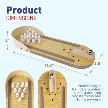 Mini Tabletop Bowling Game Set – Desktop Fun for Kids & Adults