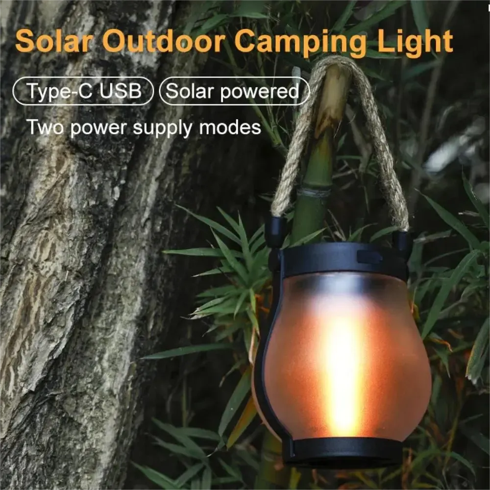 Flame projection Solar Lantern Outdoor Lights