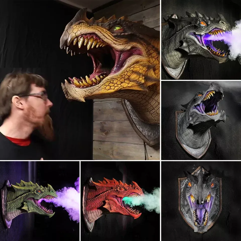 Dragon head wall decoration