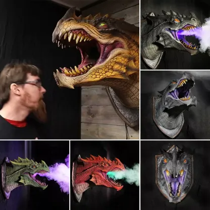 Dragon head wall decoration