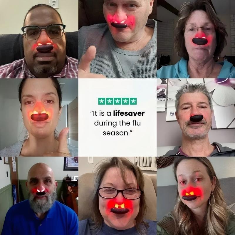 Naselio™|LED Nasal Device for Dry Nose & Sinus Comfort,USB-Rechargeable Light Therapy