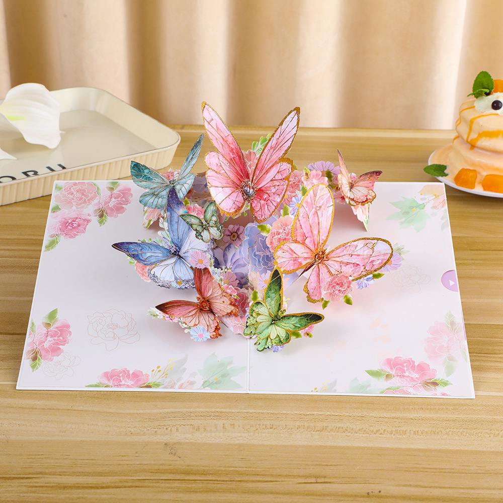 Golden Foil Pop-up 3D Greeting Card with Envelope | Perfect Gift