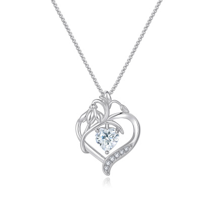 💎Eternal Heart S925 Moissanite necklace 40cm+5cm💎