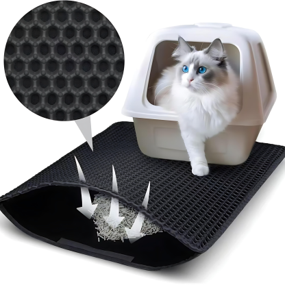 Cat Litter Mat 2Pics(Black&Grey)