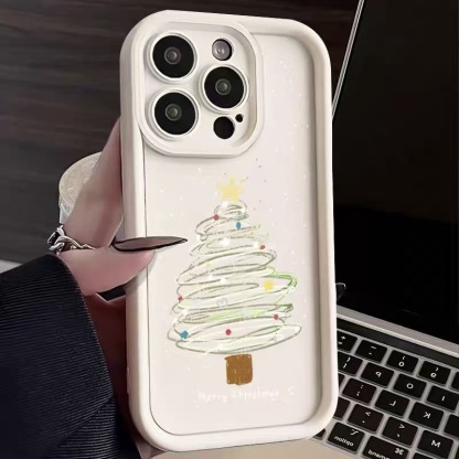 Protective Merry Christmas Phone Case Dual-Layer Hard Shell+Silicone Cover-Shockproof 