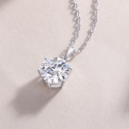 S925 Moissanite necklace Classic Band Brilliant D/E Color VVS1💍