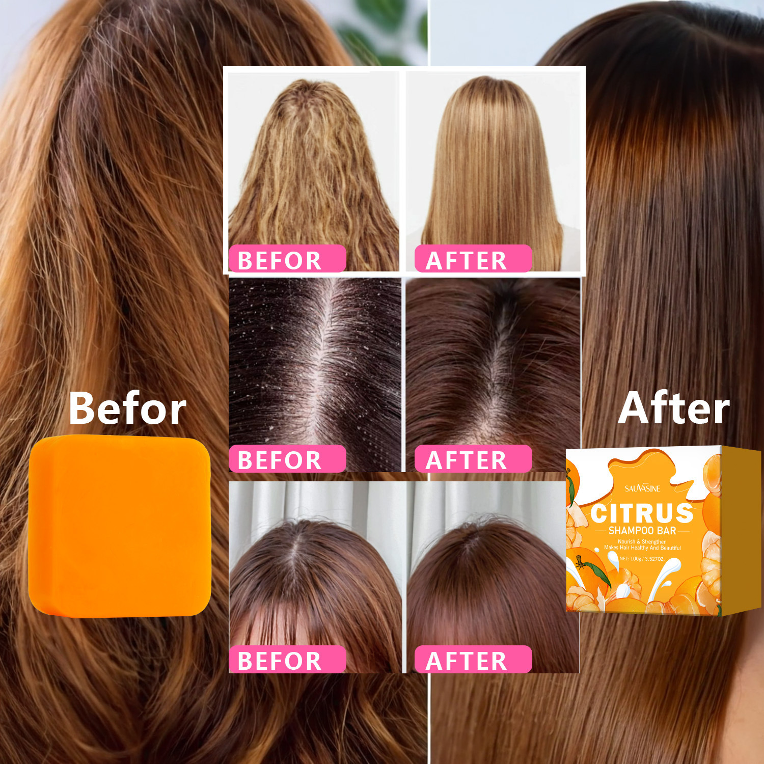 Citrous shampoo bar 100g/3.3oz