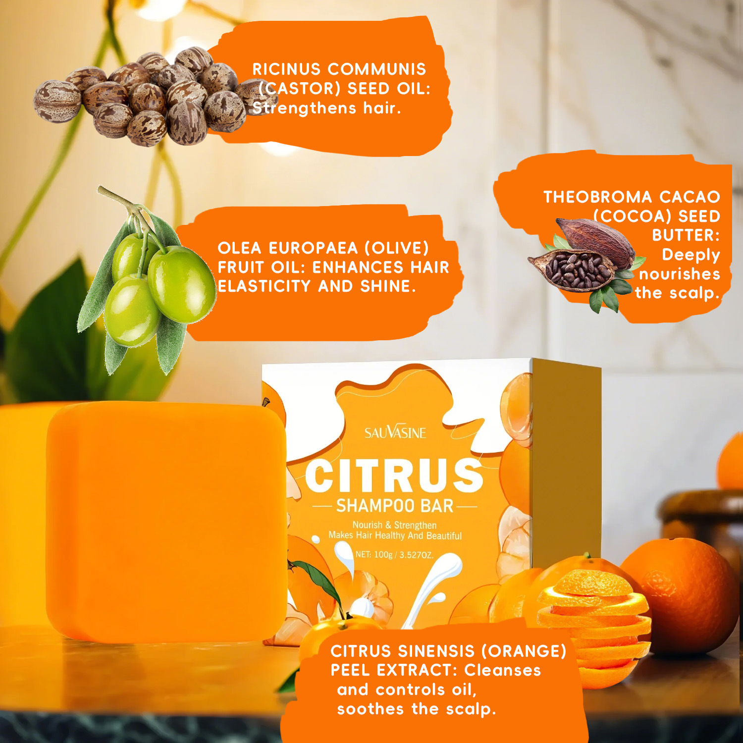 Citrous shampoo bar 100g/3.3oz