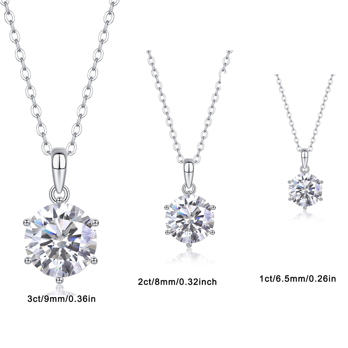 S925 Moissanite necklace Classic Band Brilliant D/E Color VVS1💍