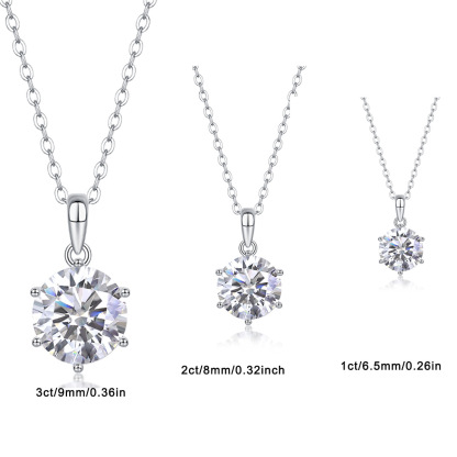 S925 Moissanite necklace Classic Band Brilliant D/E Color VVS1💍