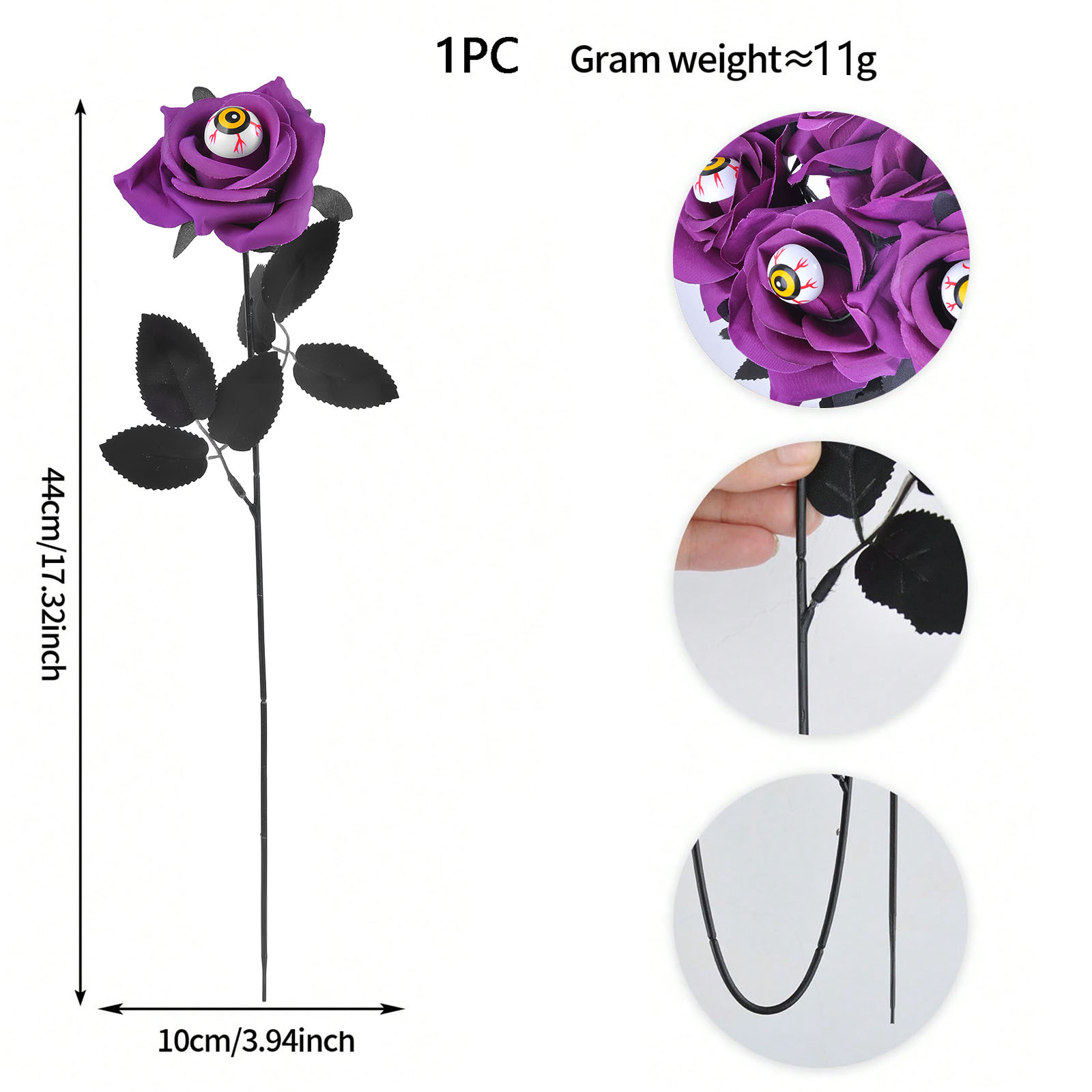 Halloween Flowers with Eyeball and Spider