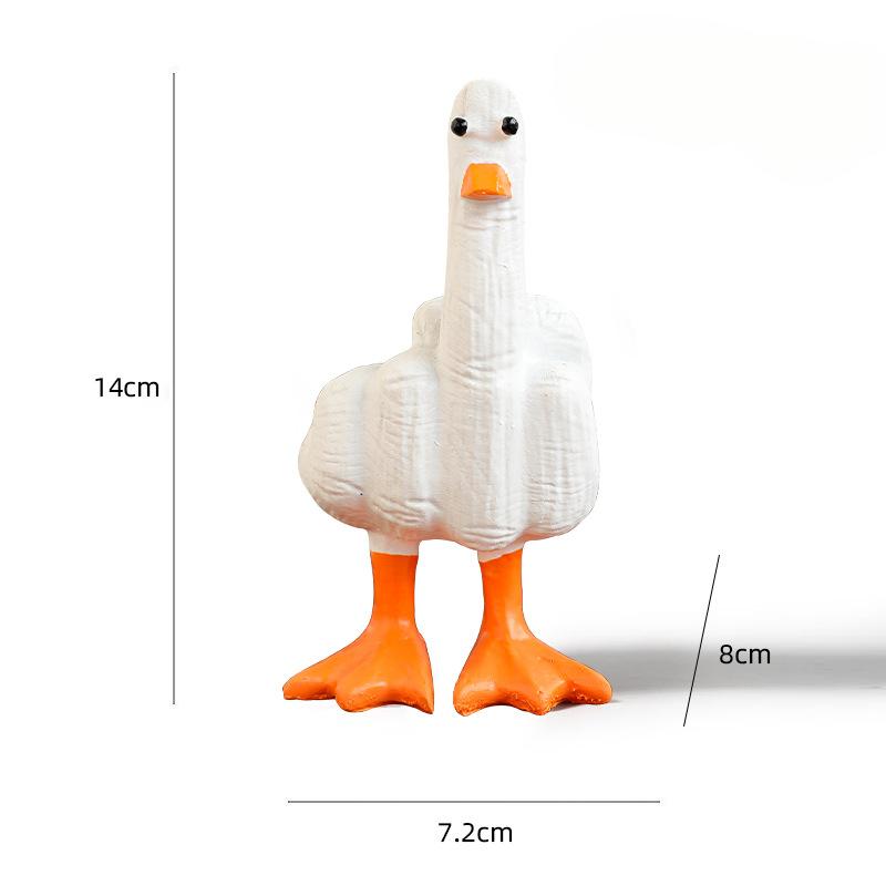 Middle Finger Duck You Figurine Statue