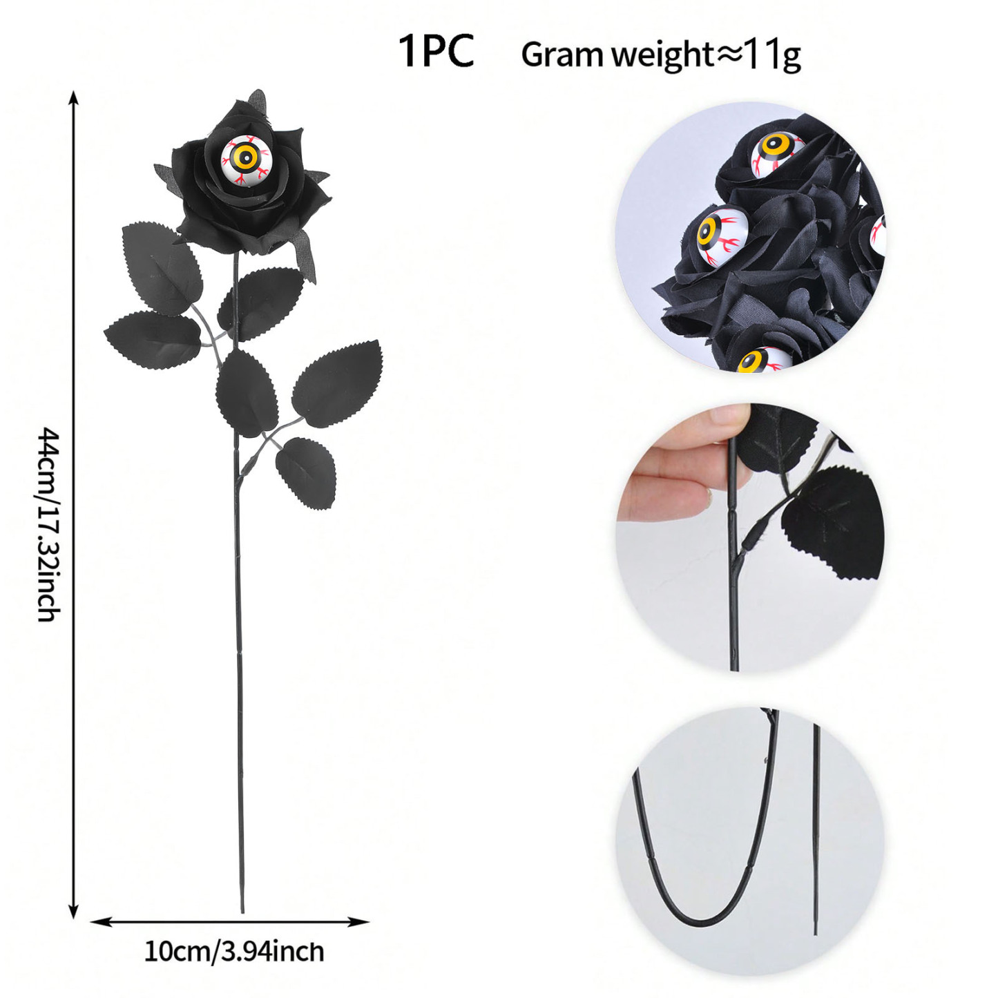 Halloween Flowers with Eyeball and Spider