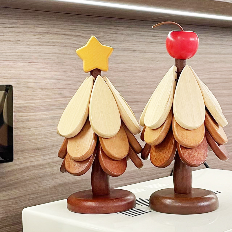 Natural Wooden Tree Trivets for Hot Dishes