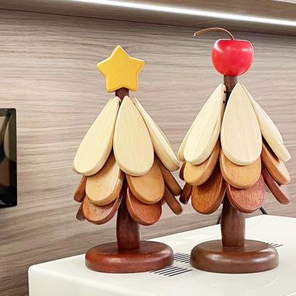 Natural Wooden Tree Trivets for Hot Dishes