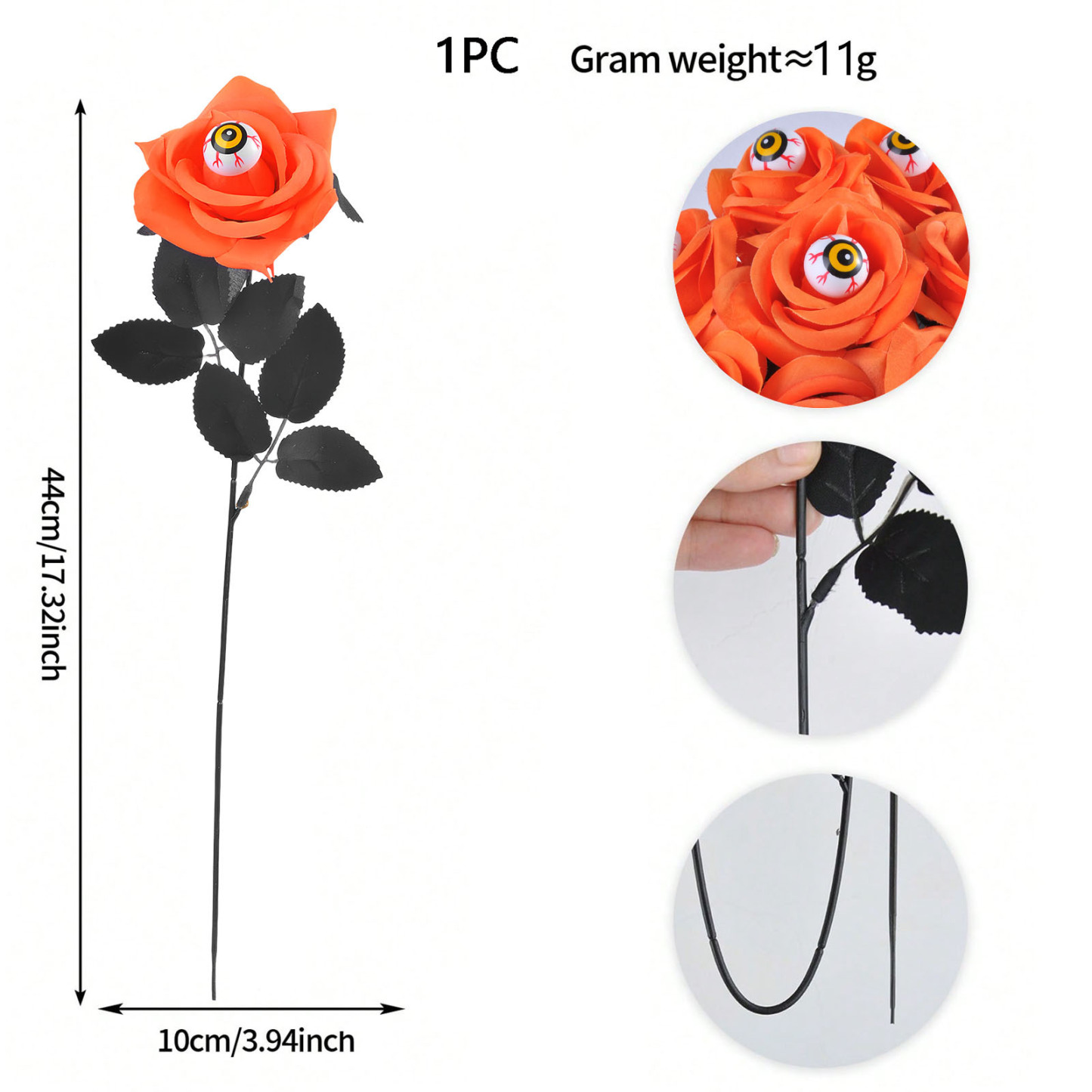 Halloween Flowers with Eyeball and Spider