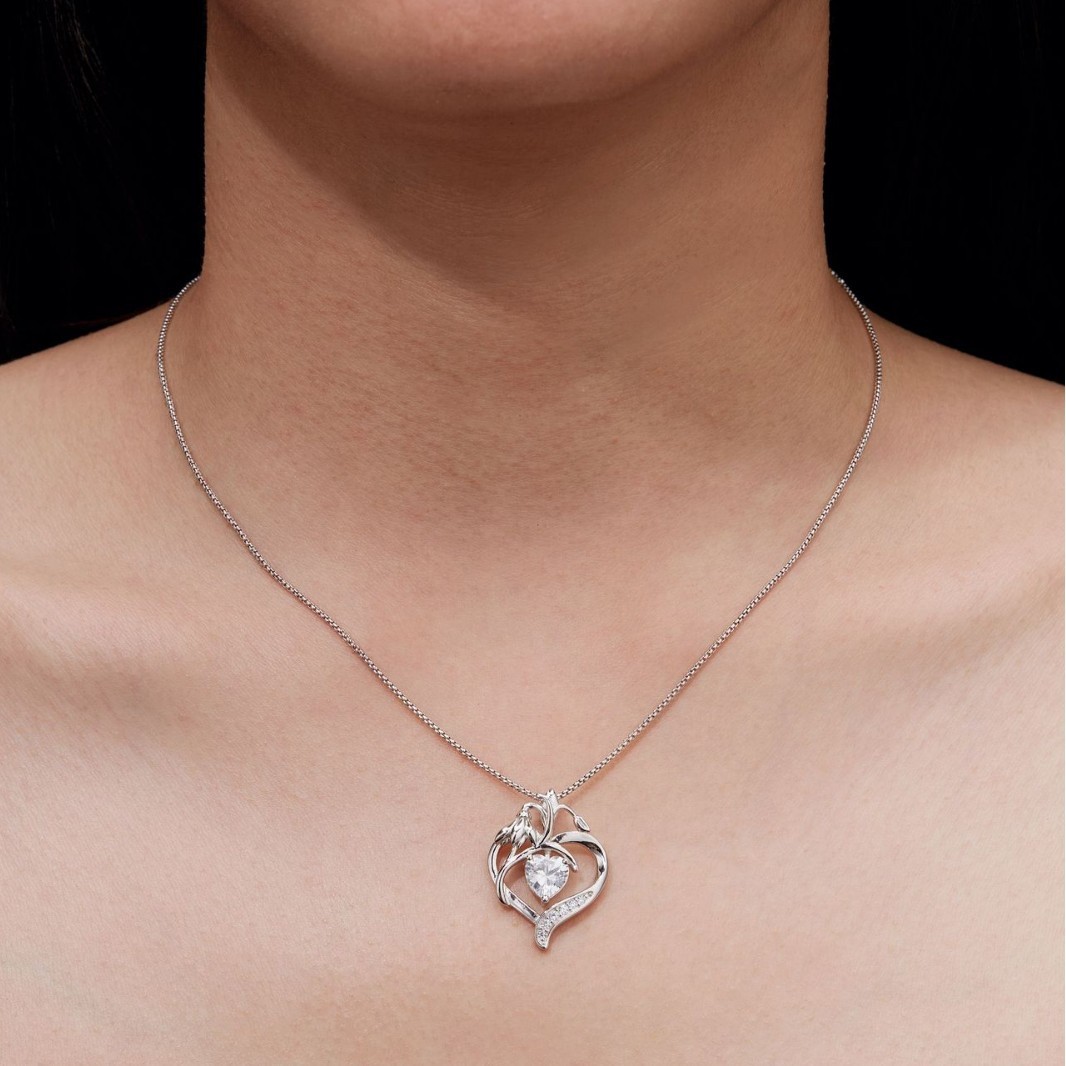 💎Eternal Heart S925 Moissanite necklace 40cm+5cm💎
