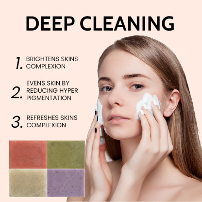 Sanded Particle Handmade Soap Set Box, 100g（3.54oz） x 4