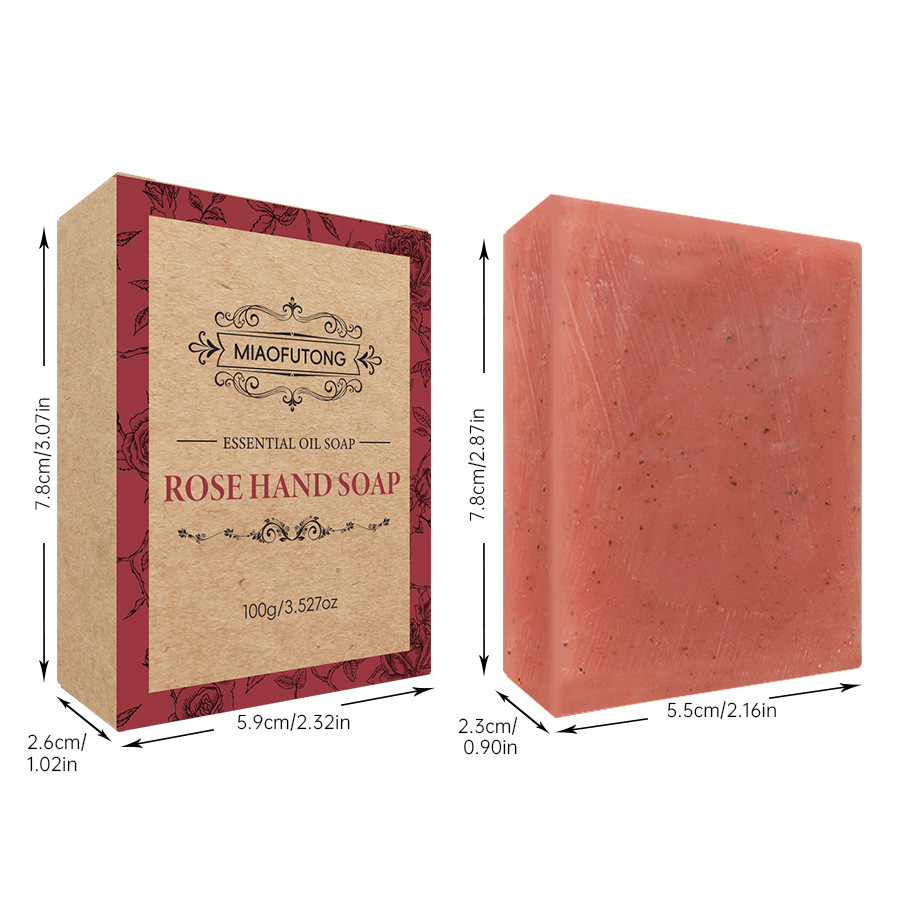 Sanded Particle Handmade Soap Set Box, 100g（3.54oz） x 4