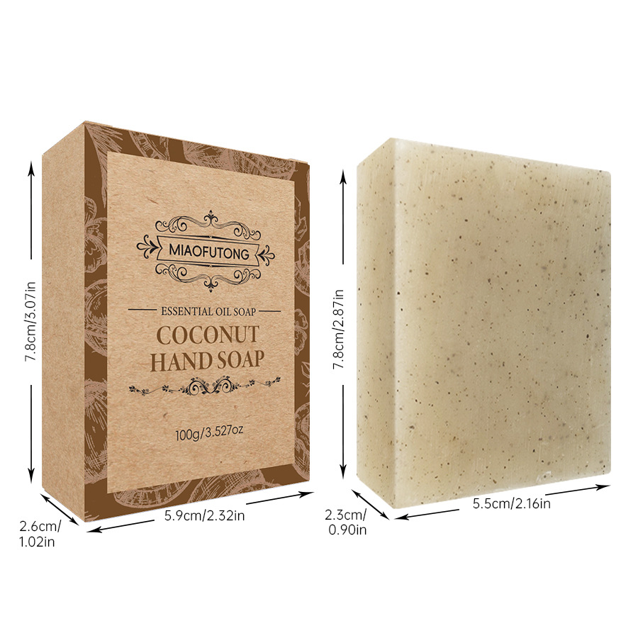 Sanded Particle Handmade Soap Set Box, 100g（3.54oz） x 4