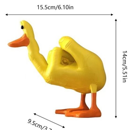 Middle Finger Duck You Figurine Statue