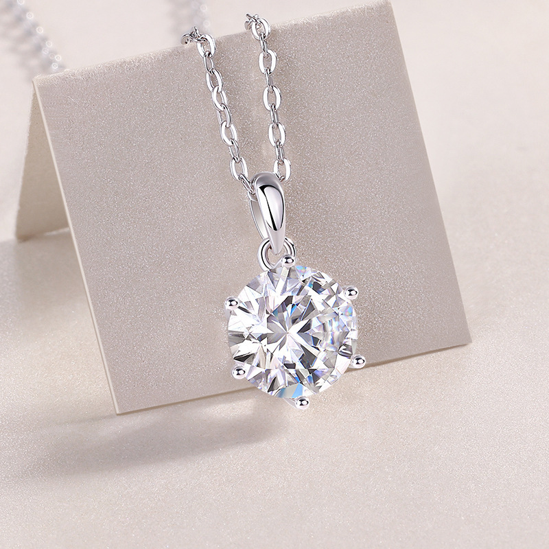 S925 Moissanite necklace Classic Band Brilliant D/E Color VVS1💍