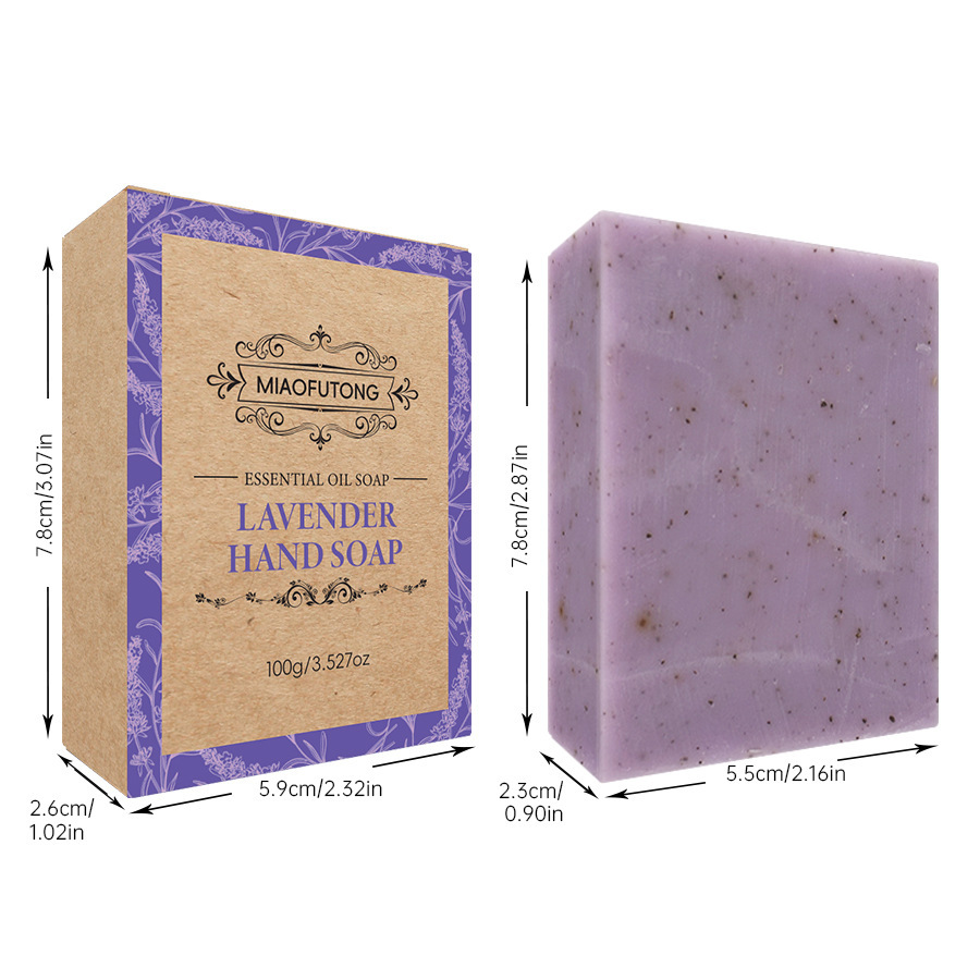 Sanded Particle Handmade Soap Set Box, 100g（3.54oz） x 4