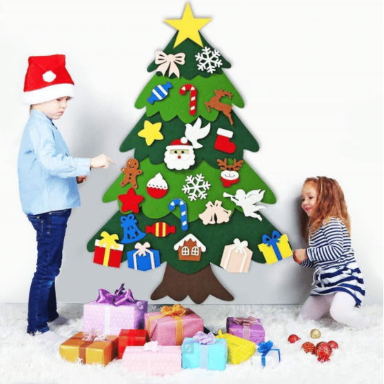 【LAST DAY SALE】DIY Felt LED Christmas Tree Set