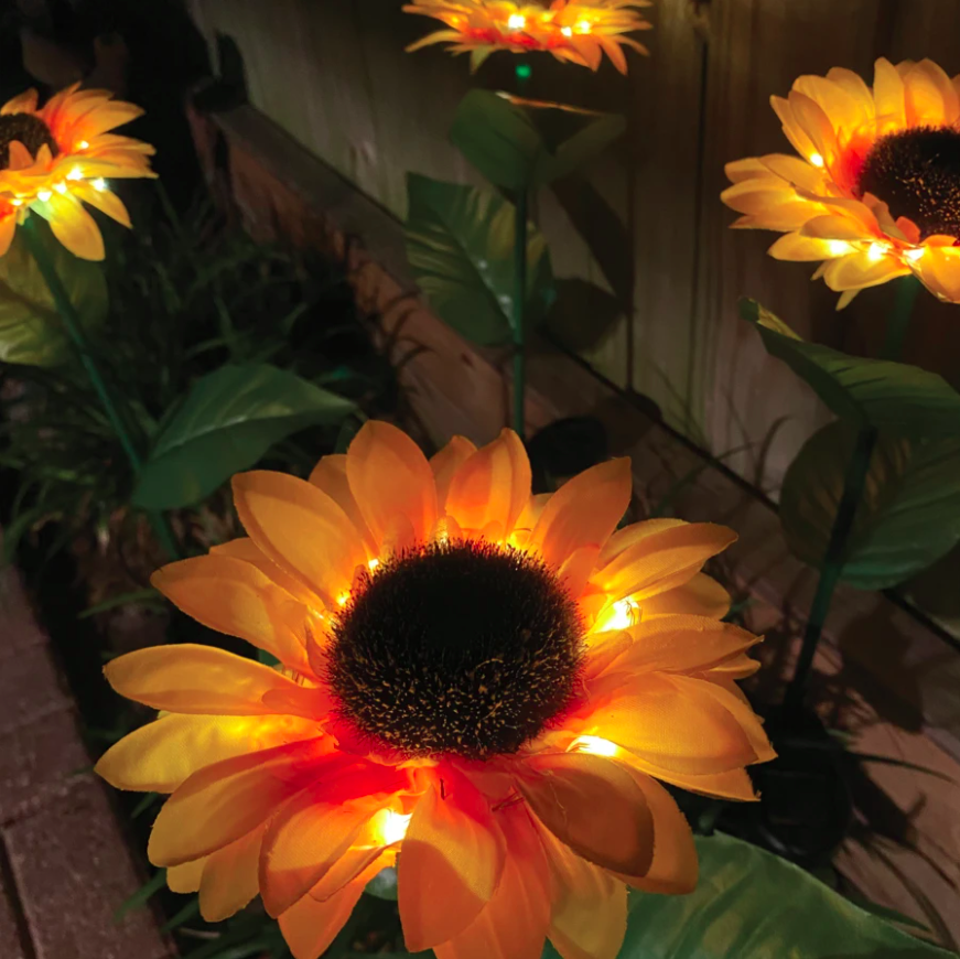 Solar Sunflower Lights