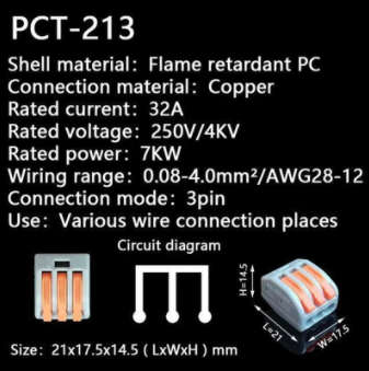 Push-In Terminal Block Wire Connector
