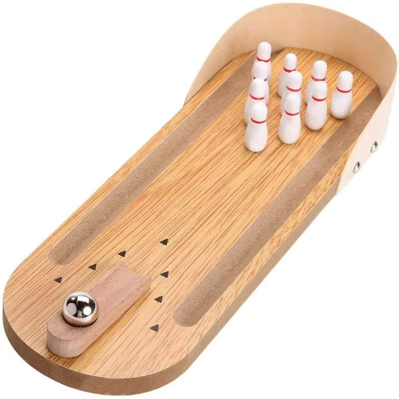 Mini Tabletop Bowling Game Set – Desktop Fun for Kids & Adults