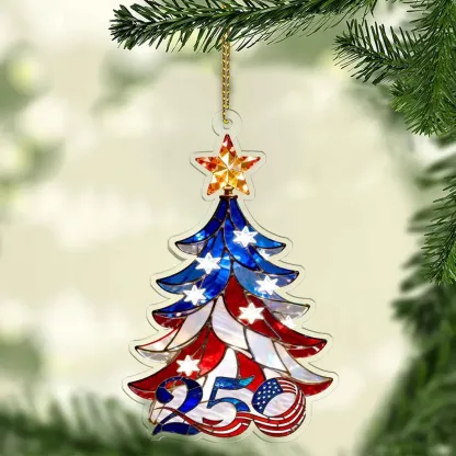 2D Acrylic USA 250th Anniversary Ornament
