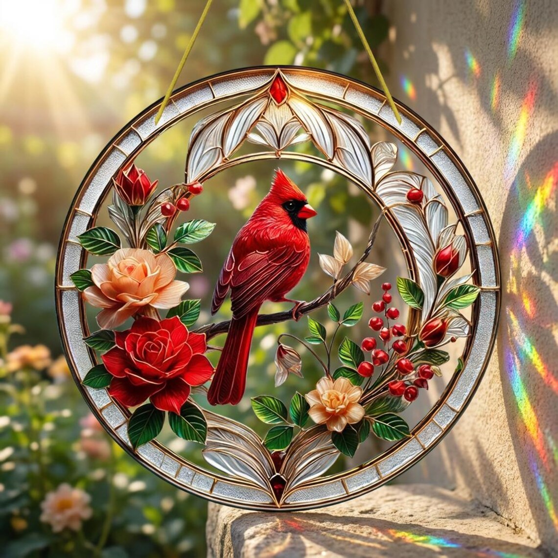 Cardinal Bird Suncatcher