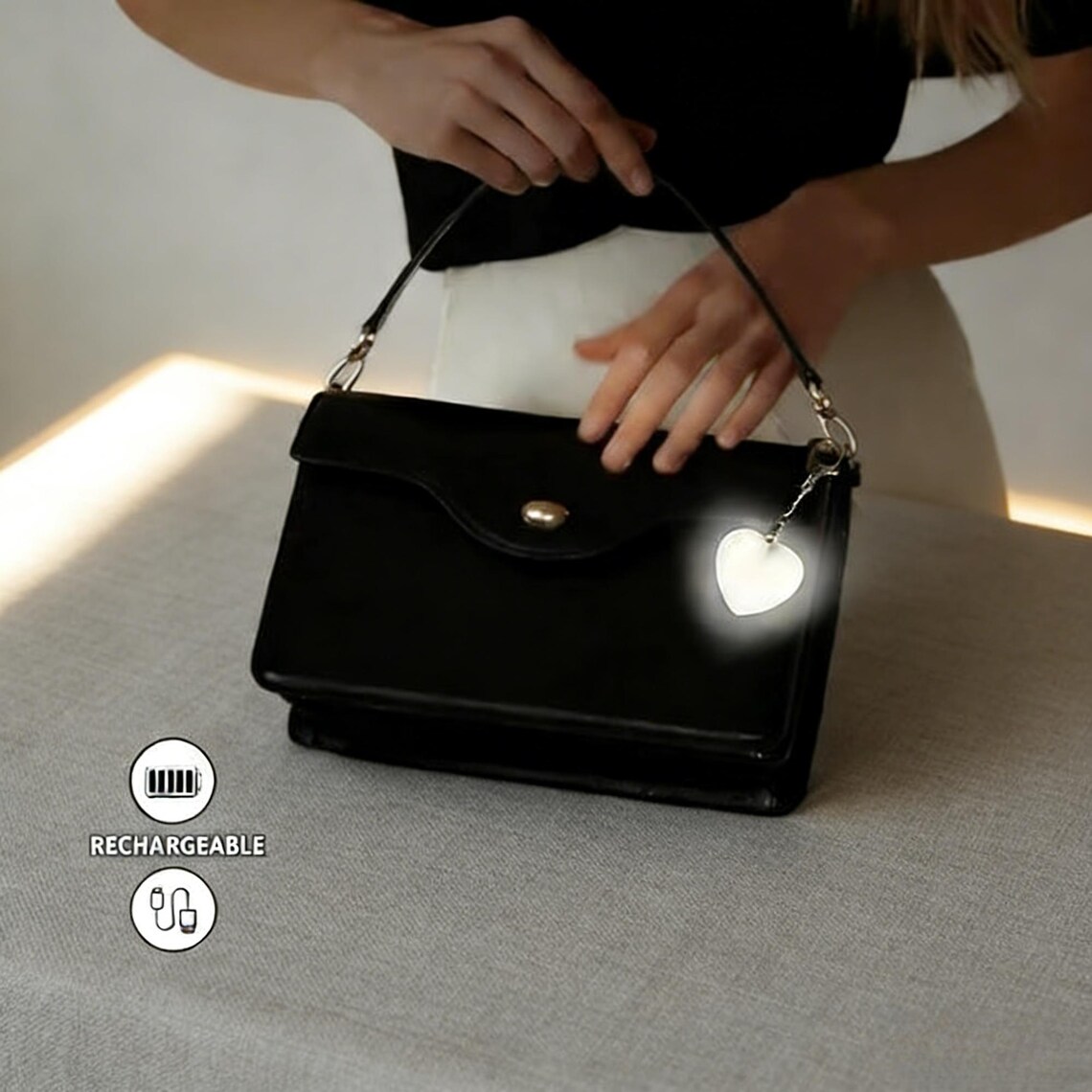 Purse Glow Heart Light