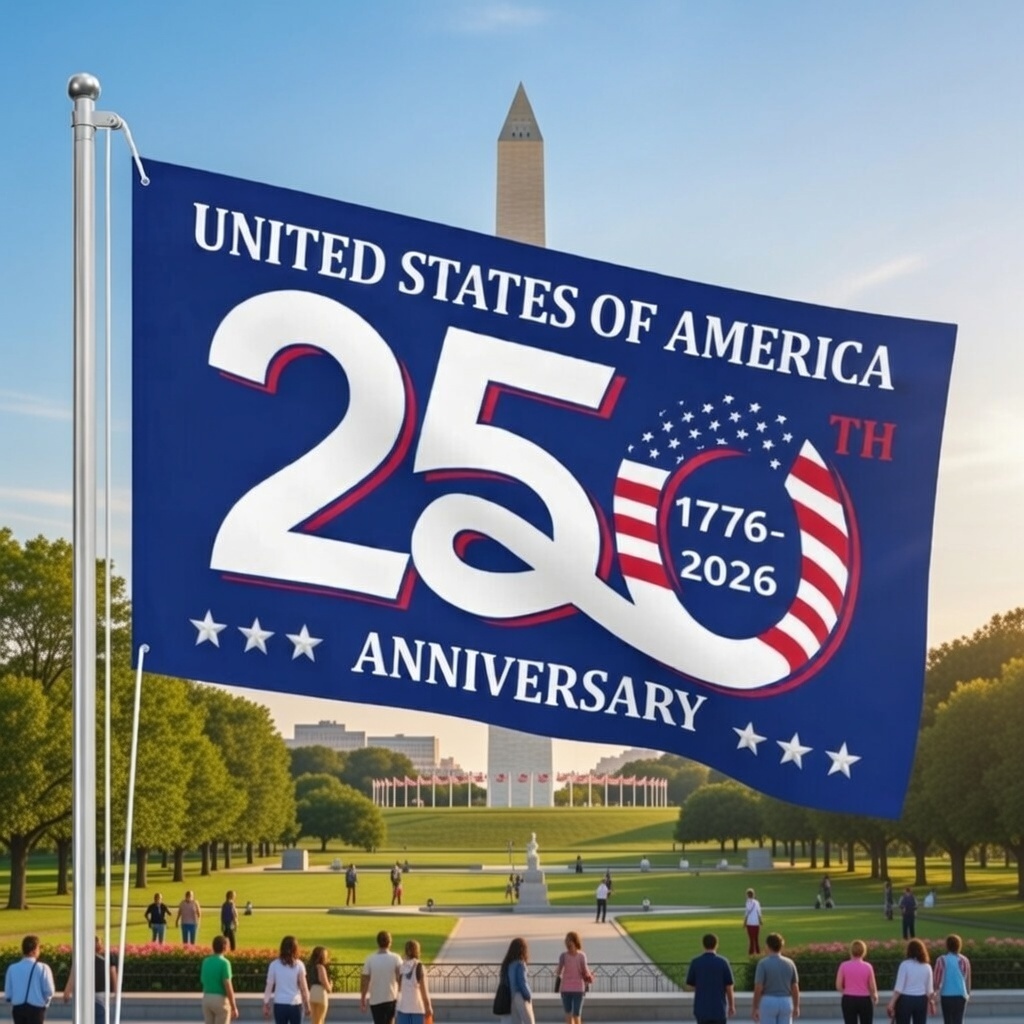 United States of America 250th Anniversary Flag – 1776–2026