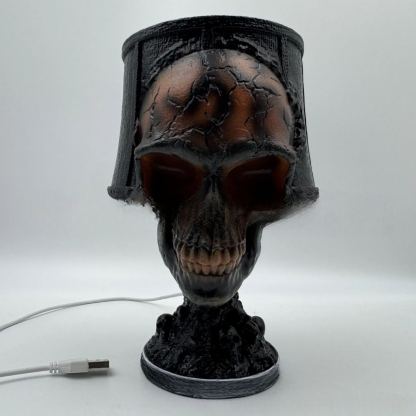Lava Stone Skull Lamp