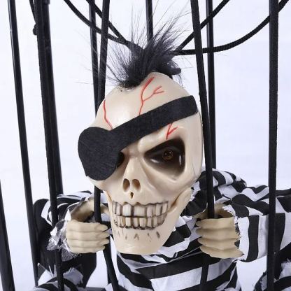 ☠️Scary Screaming Skull Cage Prisoner☠️！！！