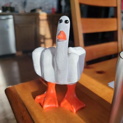 Middle Finger Duck You Figurine Statue
