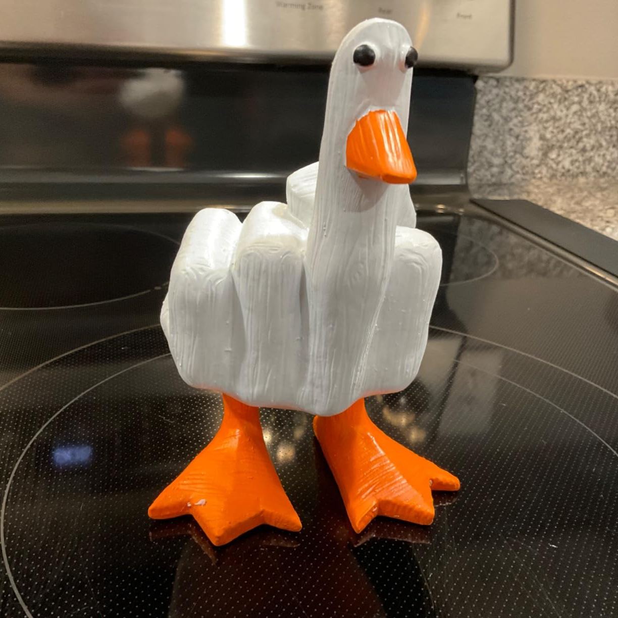 Middle Finger Duck You Figurine Statue