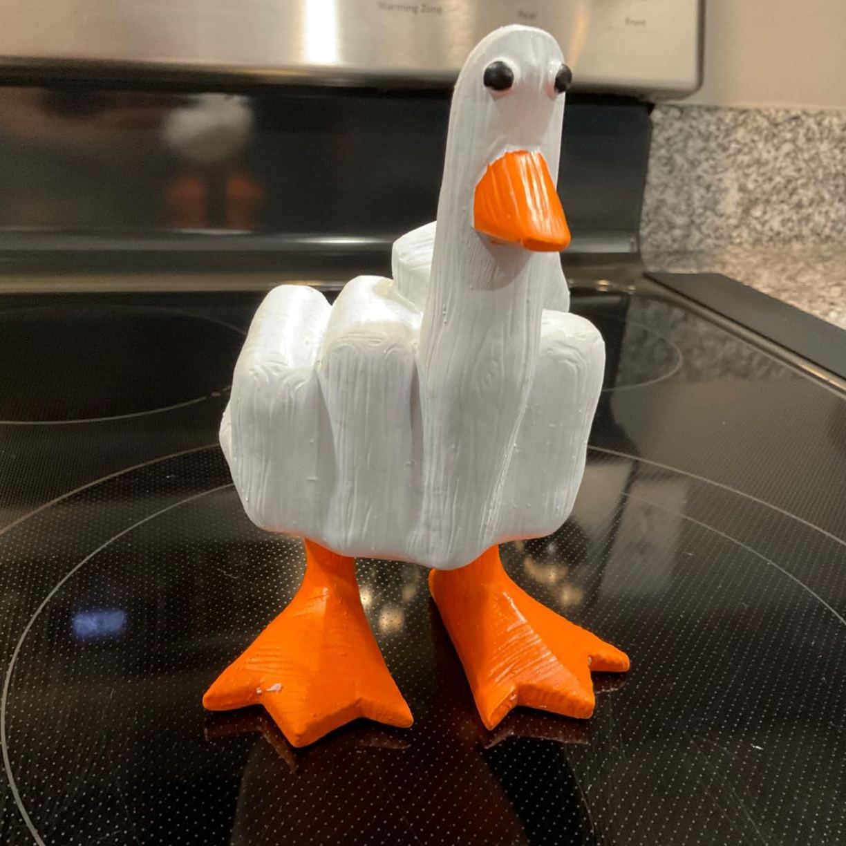 Middle Finger Duck You Figurine Statue