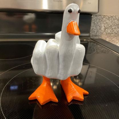 Middle Finger Duck You Figurine Statue