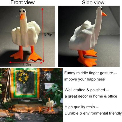 Middle Finger Duck You Figurine Statue